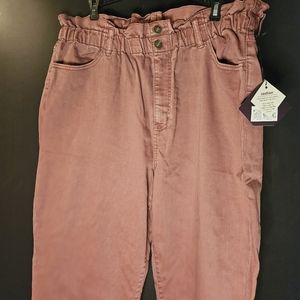 Plus size paperbag waist jeans